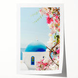 Extra large rolled canvas print featuring a floral design in pastel shades, ideal for art wall dining room or bathroom.