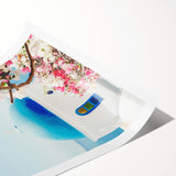 Extra large wall art featuring line art flowers in black on white, ideal for large living room decor.