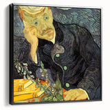 Black and white vintage poster art of a landscape on framed canvas, ideal for bedroom wall decor.