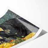 Extra large rolled canvas print featuring line art flowers in muted earth tones, ideal for large living room wall art.