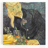 Black and white print of Van Gogh's 'Starry Night' on large stretched canvas, suitable for kitchen or bedroom wall art.