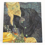 Large black and white print of Van Gogh's 'Starry Night' on stretched canvas, ideal for kitchen wall art.