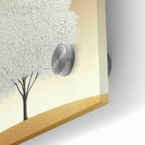 Minimalist White Tree - Modern Living Room Wall Art