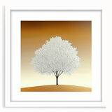 Minimalist White Tree - Modern Living Room Wall Art