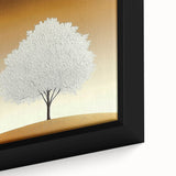 Minimalist White Tree - Modern Living Room Wall Art