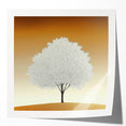 Minimalist White Tree - Modern Living Room Wall Art