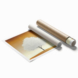 Minimalist White Tree - Modern Living Room Wall Art