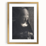 Impressionist Portrait Art - Seurat's "The Artist's Mother Embroidering