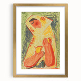 Modern Wall Art - Vibrant Abstract Woman with Fruit in Bold Colors