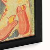 Modern Wall Art - Vibrant Abstract Woman with Fruit in Bold Colors