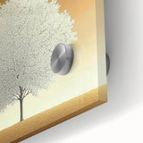 Minimalist White Tree - Contemporary Living Room Wall Art