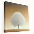 Minimalist White Tree - Contemporary Living Room Wall Art