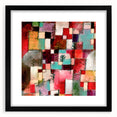 Modern Wall Art - Vibrant Abstract Rhythms in Red, Green, and Violet