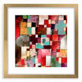 Modern Wall Art - Vibrant Abstract Rhythms in Red, Green, and Violet
