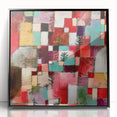 Modern Wall Art - Vibrant Abstract Rhythms in Red, Green, and Violet