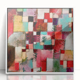 Modern Wall Art - Vibrant Abstract Rhythms in Red, Green, and Violet