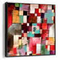 Modern Wall Art - Vibrant Abstract Rhythms in Red, Green, and Violet