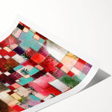 Modern Wall Art - Vibrant Abstract Rhythms in Red, Green, and Violet