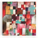 Modern Wall Art - Vibrant Abstract Rhythms in Red, Green, and Violet