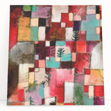 Modern Wall Art - Vibrant Abstract Rhythms in Red, Green, and Violet