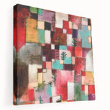 Modern Wall Art - Vibrant Abstract Rhythms in Red, Green, and Violet