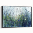 Serene Meadow Mist – Abstract Floral Canvas & Framed Art