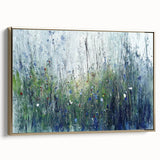 Serene Meadow Mist – Abstract Floral Canvas & Framed Art