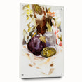Modern Wall Art - Abstract Still Life with Eggplant and Green Pepper