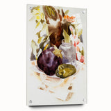 Modern Wall Art - Abstract Still Life with Eggplant and Green Pepper