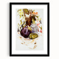Modern Wall Art - Abstract Still Life with Eggplant and Green Pepper
