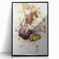 Modern Wall Art - Abstract Still Life with Eggplant and Green Pepper