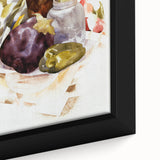 Modern Wall Art - Abstract Still Life with Eggplant and Green Pepper
