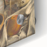 Modern Wall Art - Still Life with Ceramic Pots and Apples in Neutral Tones