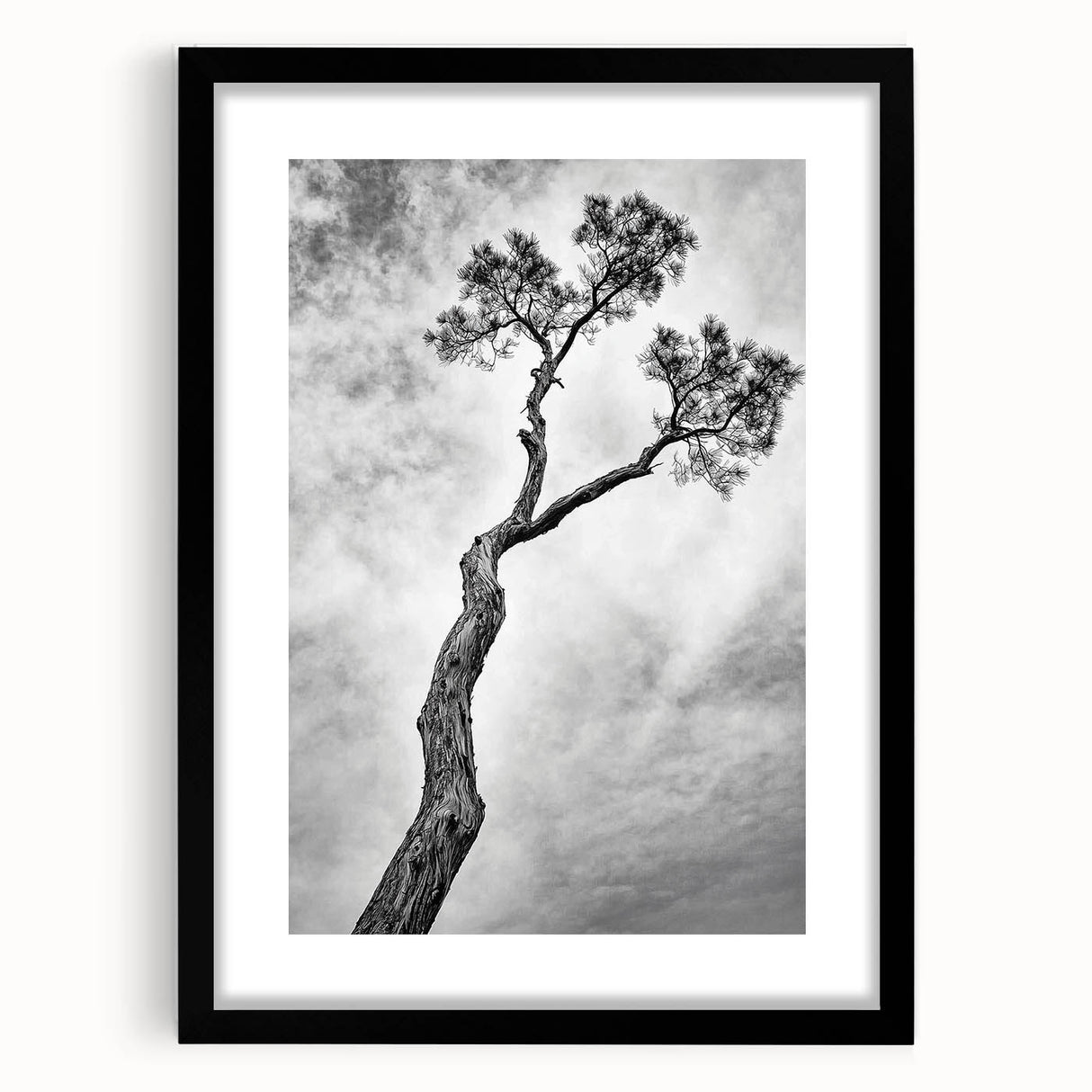 Minimalist Tree Silhouette – Modern Black & White Wall Art
