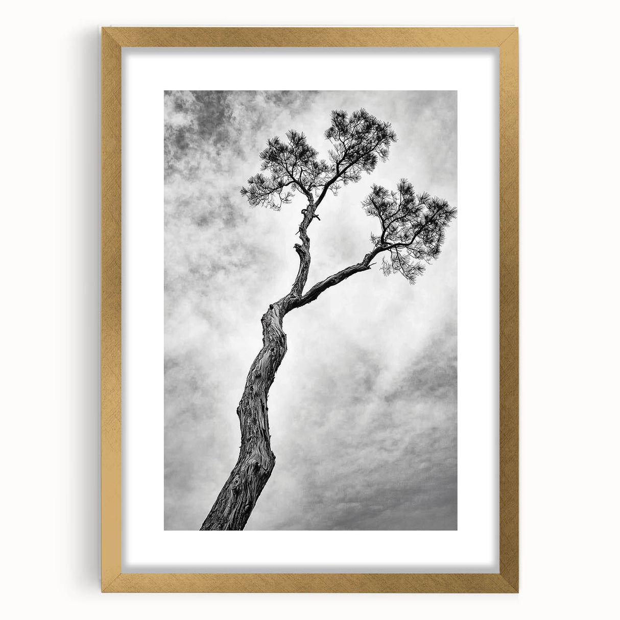 Minimalist Tree Silhouette – Modern Black & White Wall Art