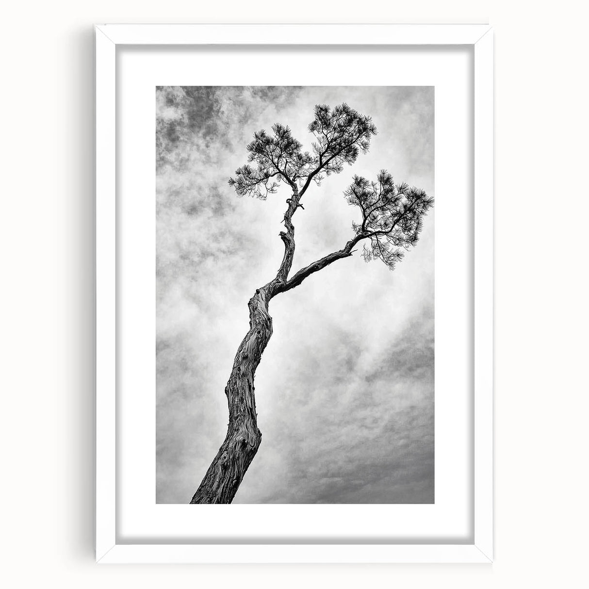 Minimalist Tree Silhouette – Modern Black & White Wall Art
