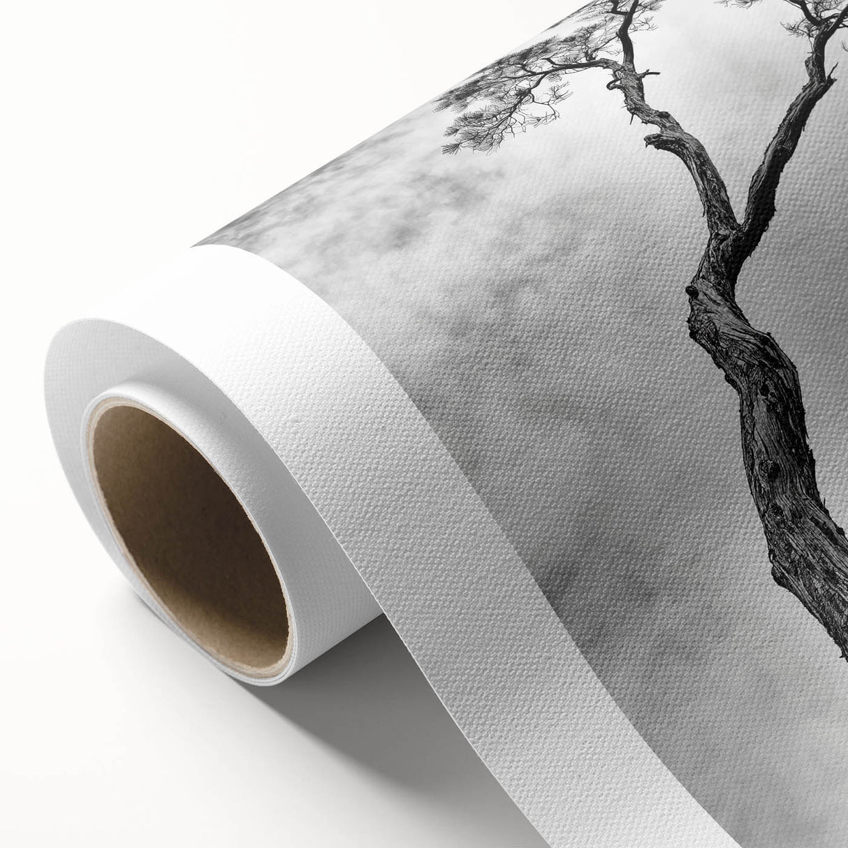 Minimalist Tree Silhouette – Modern Black & White Wall Art