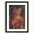 Modern Wall Art - Expressive Portrait of Lovers in Warm Earthy Tones