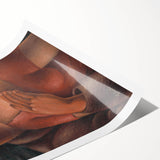 Modern Wall Art - Expressive Portrait of Lovers in Warm Earthy Tones