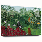 Tropical Forest with Monkeys" Modern Wall Art - Contemporary Jungle Decor