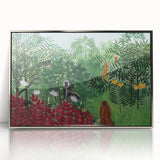 Tropical Forest with Monkeys" Modern Wall Art - Contemporary Jungle Decor