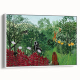 Tropical Forest with Monkeys" Modern Wall Art - Contemporary Jungle Decor