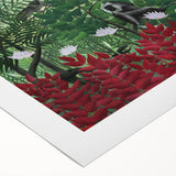 Tropical Forest with Monkeys" Modern Wall Art - Contemporary Jungle Decor