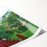 Tropical Forest with Monkeys" Modern Wall Art - Contemporary Jungle Decor