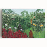 Tropical Forest with Monkeys" Modern Wall Art - Contemporary Jungle Decor