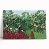 Tropical Forest with Monkeys" Modern Wall Art - Contemporary Jungle Decor