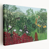 Tropical Forest with Monkeys" Modern Wall Art - Contemporary Jungle Decor