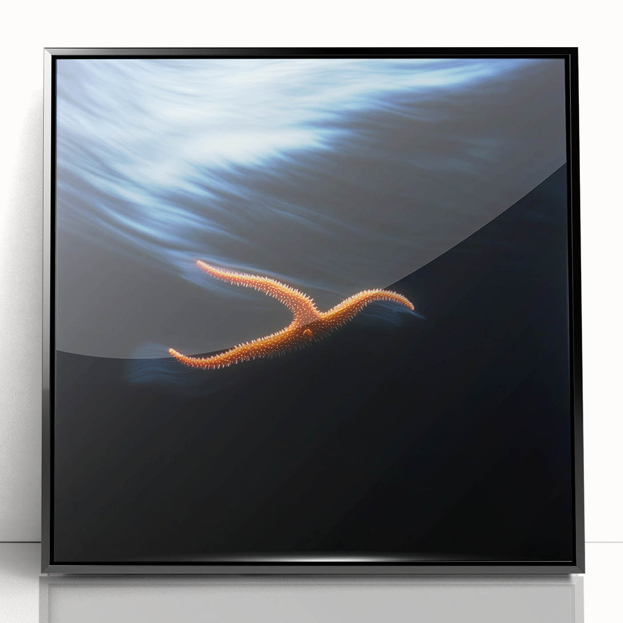 Underwater Drift – Dynamic Abstract Ocean Motion Wall Art Design