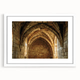 Framed white mat landscape artwork featuring a majestic castle against a serene backdrop, perfect for home decor or office display. Ideal for lovers of classic architecture and nature.