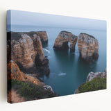 Stretched canvas artwork depicting a breathtaking cliff landscape with vibrant colors and intricate details, ideal for enhancing home decor and creating a serene atmosphere.